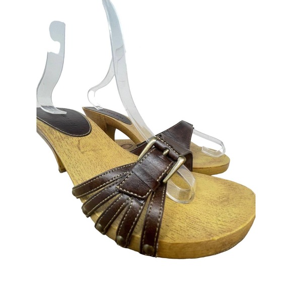 Lower East Side Vintage Heels Leather Strap~Buckle Detail~Y2K/90's~Sz 10 - Picture 2 of 10